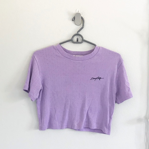 KOREA ALAND Cropped Knit Tee - Picture 1 of 6